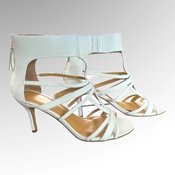 Nine West Strappy White Heels - Picture 8 of 9